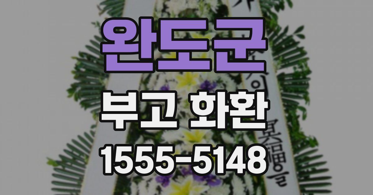 완도군 부고 화환