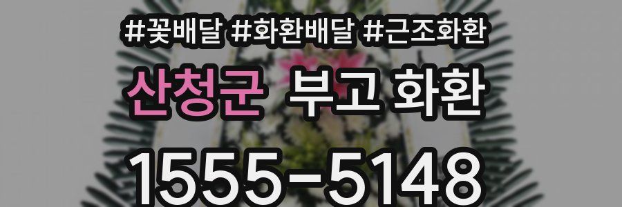 산청군 부고 화환