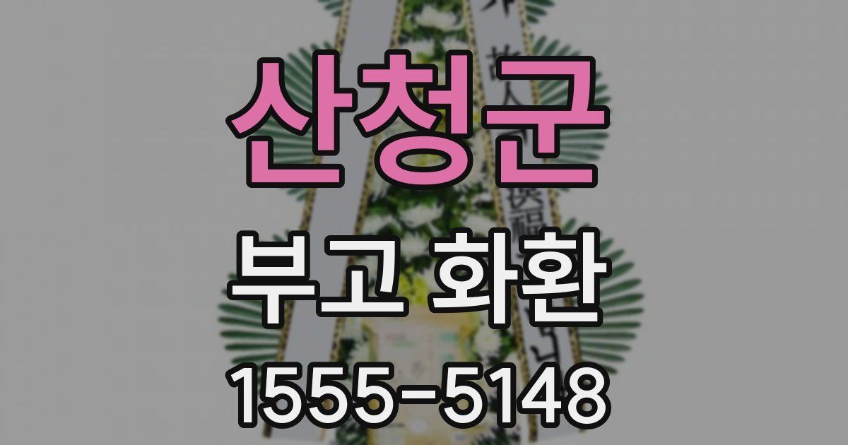 산청군 부고 화환