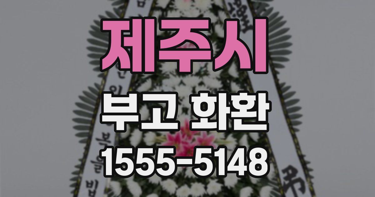 제주시 부고 화환