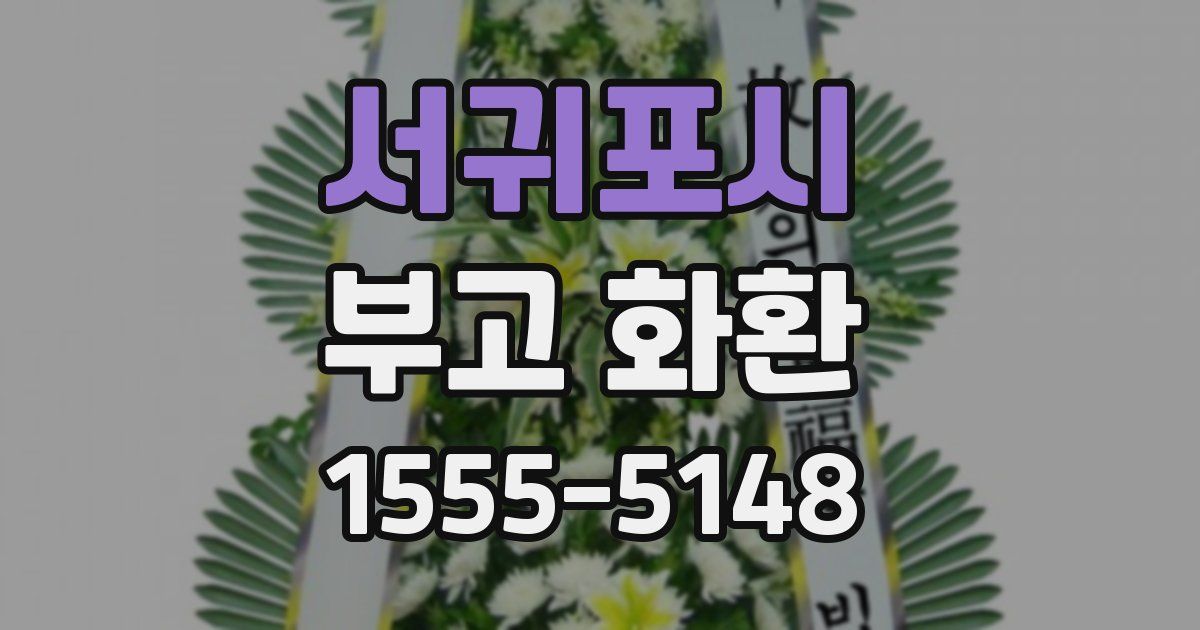 서귀포시 부고 화환