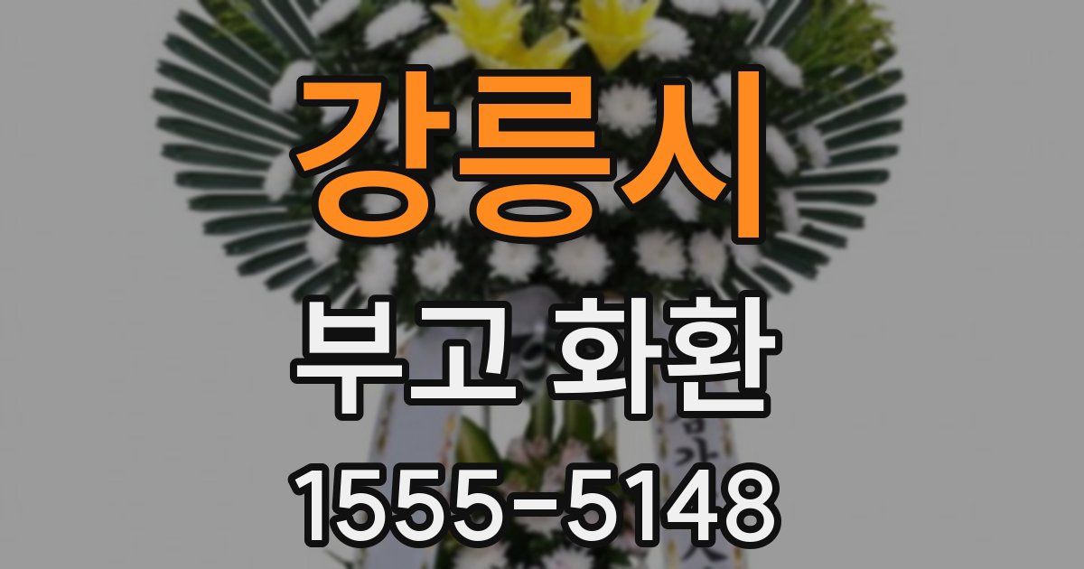 강릉시 부고 화환
