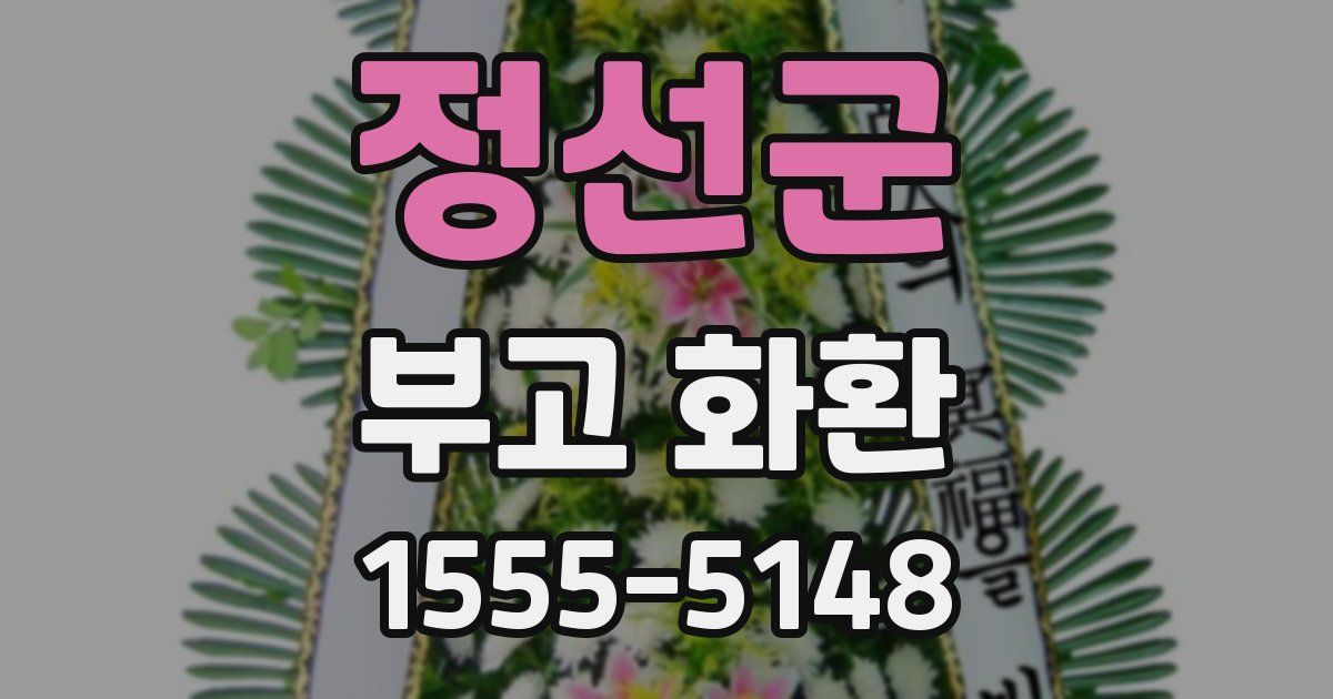 정선군 부고 화환