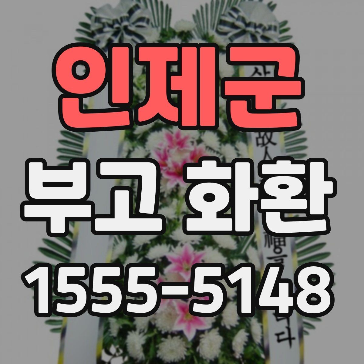 인제군 부고 화환 지역별 배송 가능 범위 확인하기
