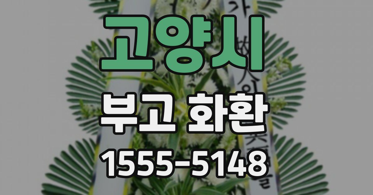 고양시 부고 화환
