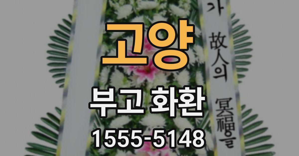 고양 부고 화환