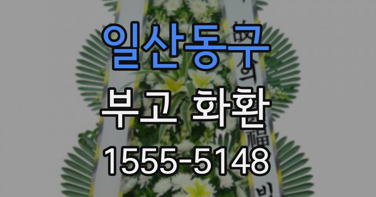 일산동구 부고 화환