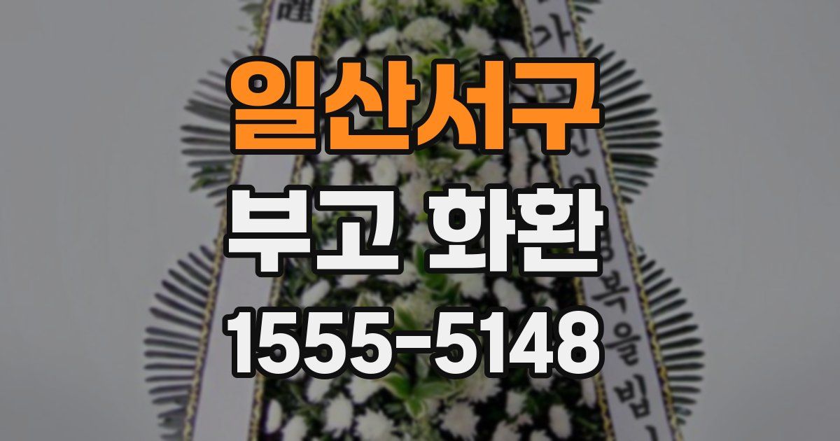 일산서구 부고 화환