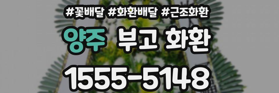 양주 부고 화환