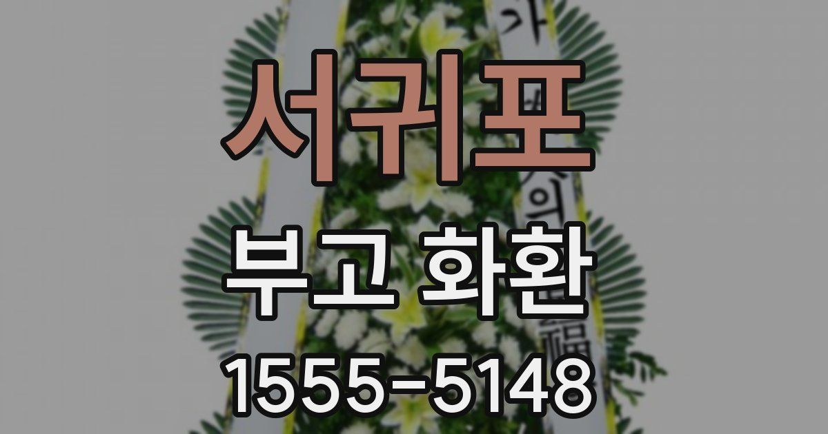 서귀포 부고 화환