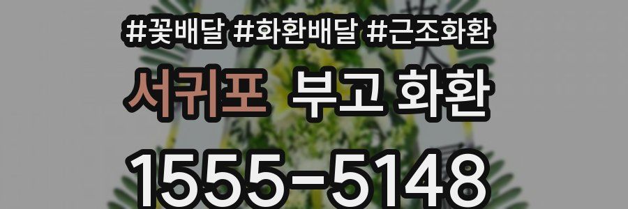 서귀포 부고 화환