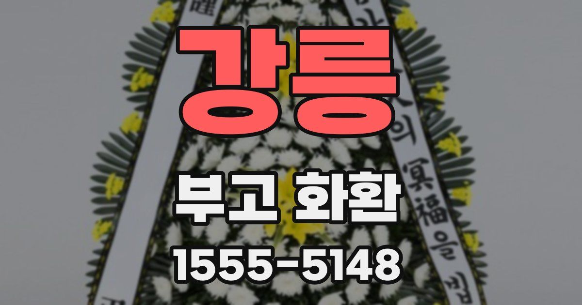 강릉 부고 화환