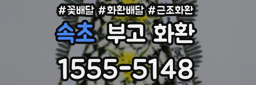 속초 부고 화환