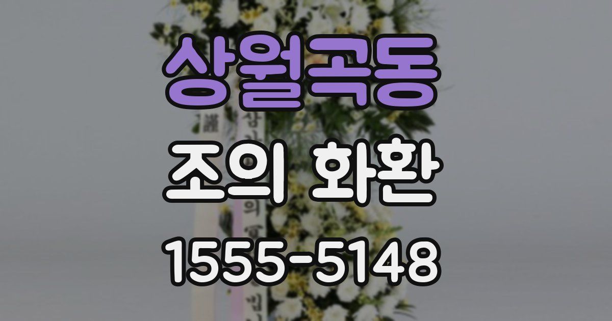 상월곡동 조의 화환