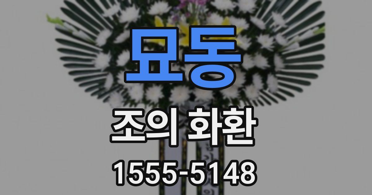 묘동 조의 화환
