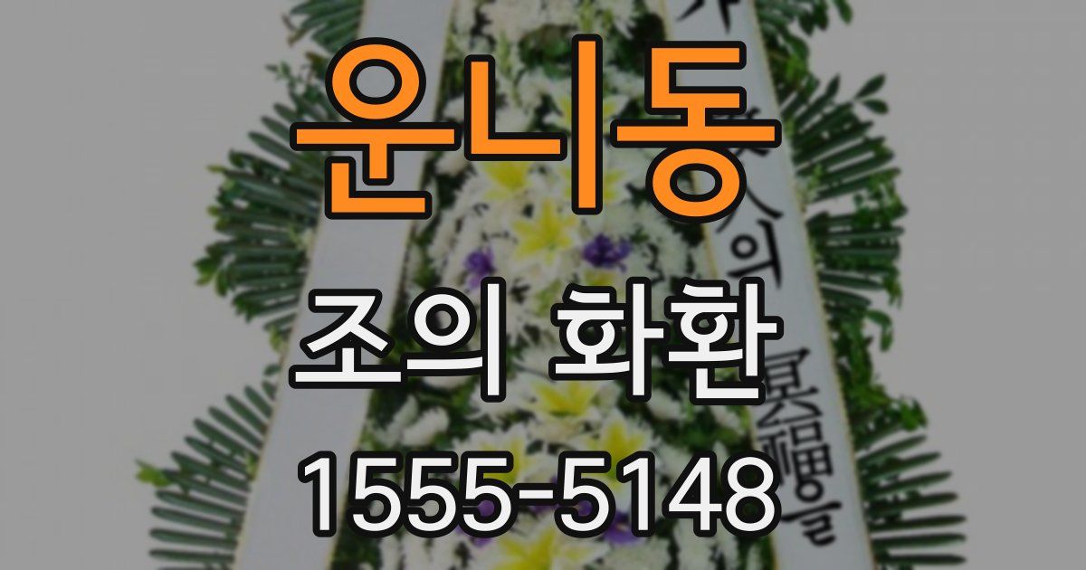 운니동 조의 화환
