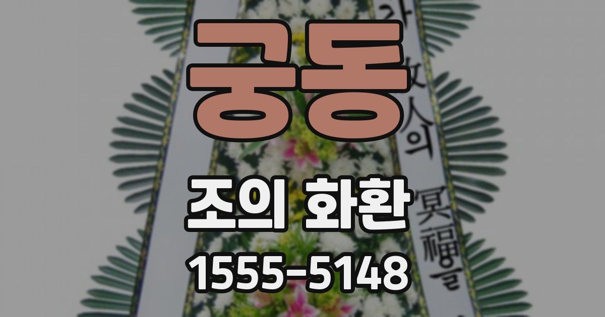 궁동 조의 화환