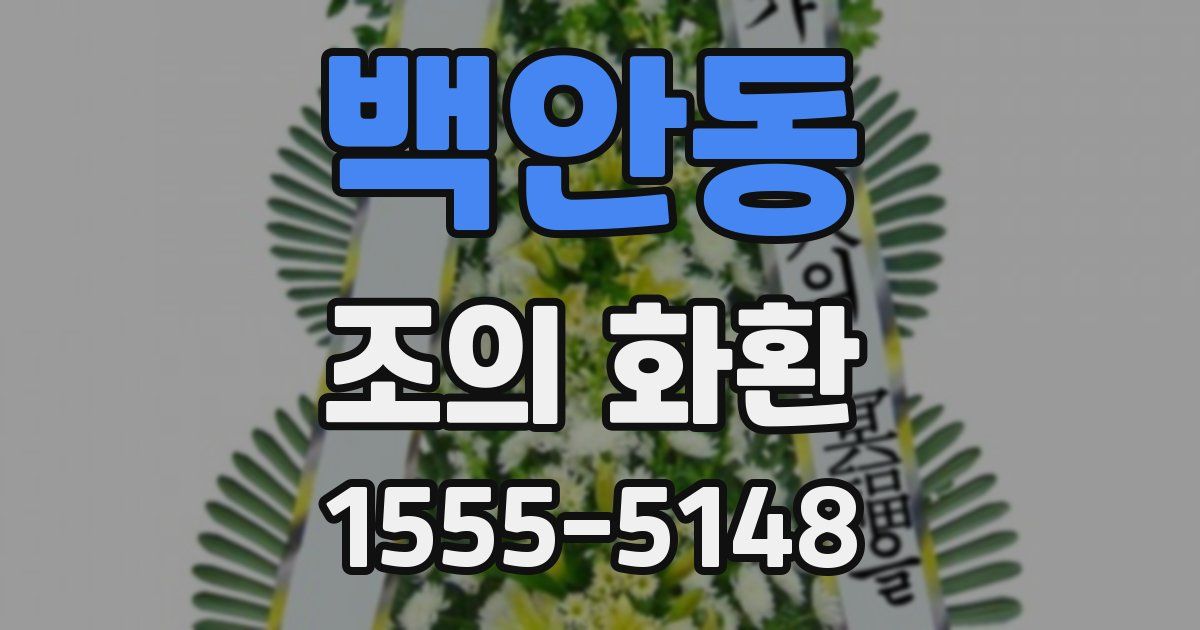백안동 조의 화환