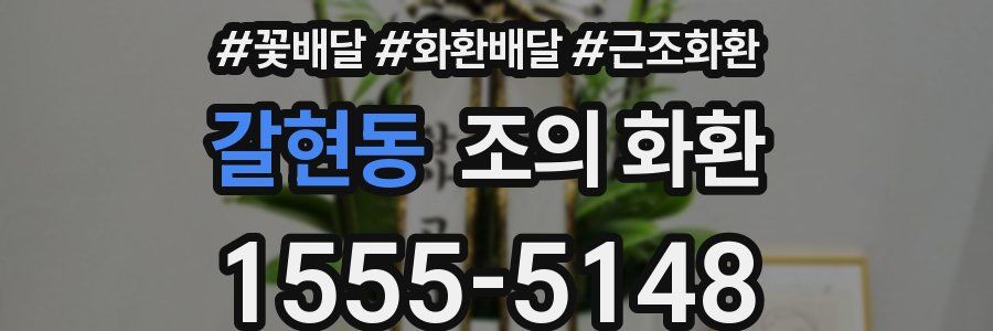 갈현동 조의 화환