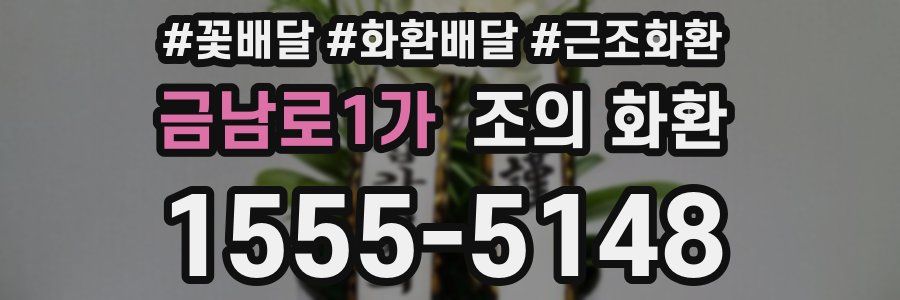 금남로1가 조의 화환