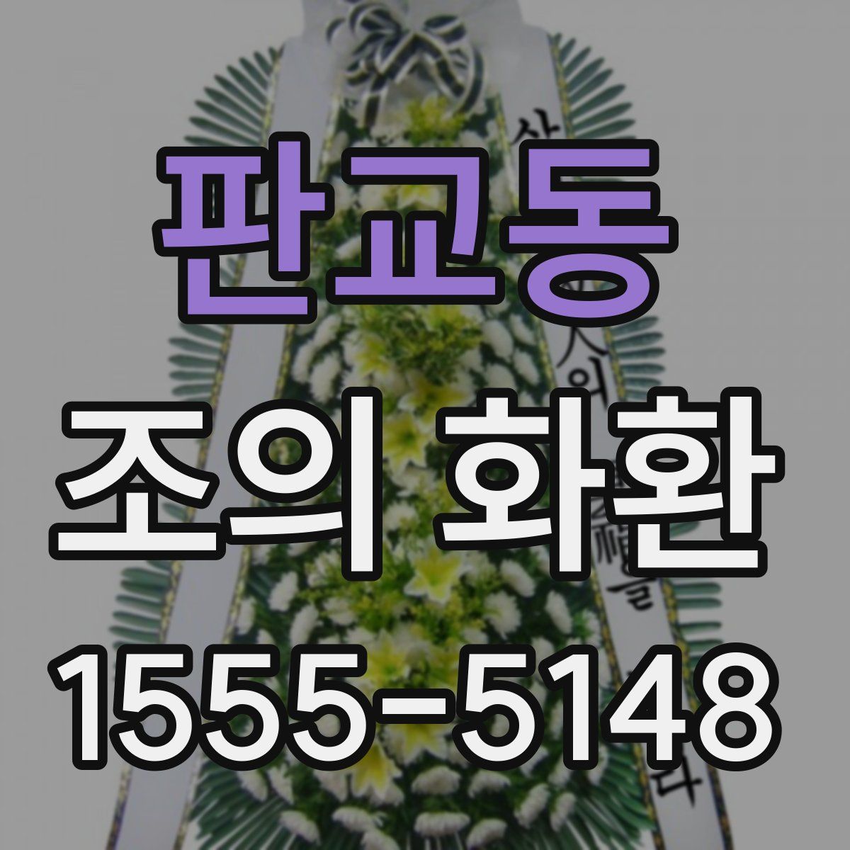 판교동 조의 화환