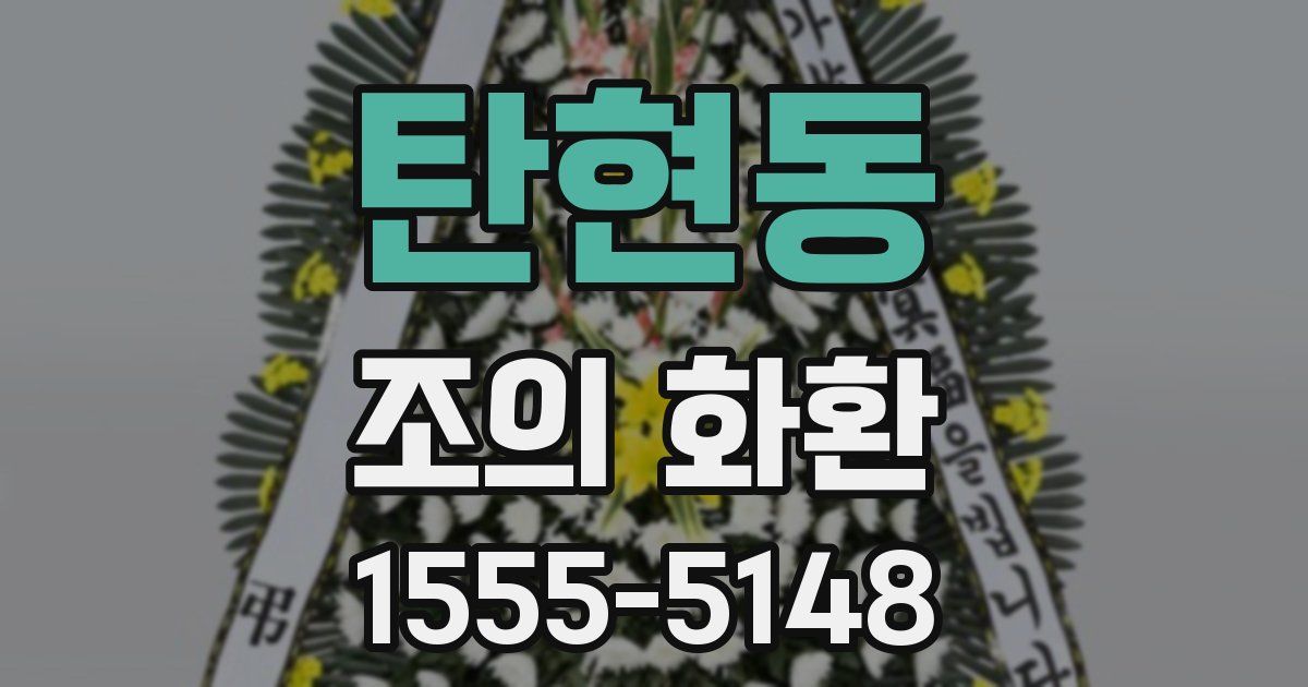 탄현동 조의 화환