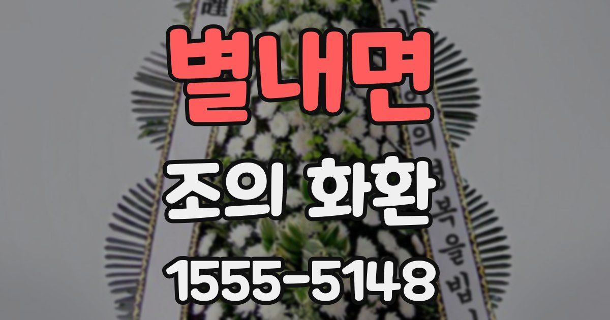 별내면 조의 화환