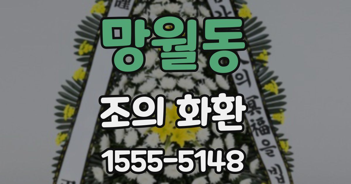 망월동 조의 화환