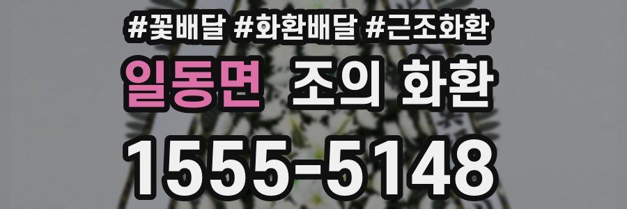 일동면 조의 화환
