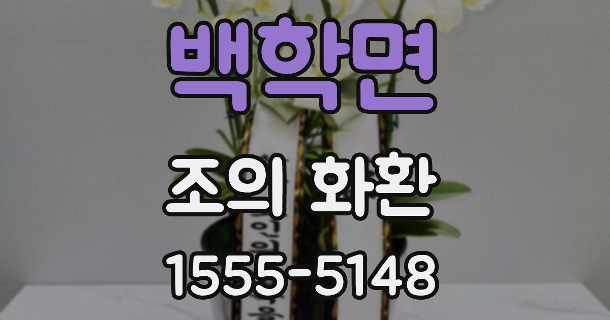 백학면 조의 화환