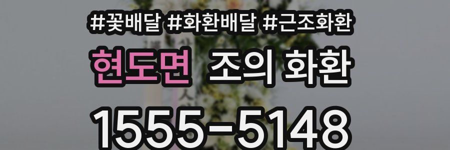 현도면 조의 화환