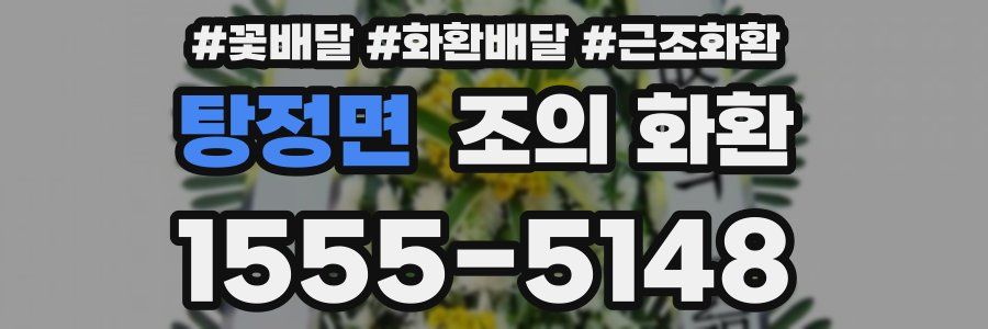탕정면 조의 화환