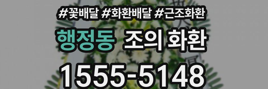 행정동 조의 화환