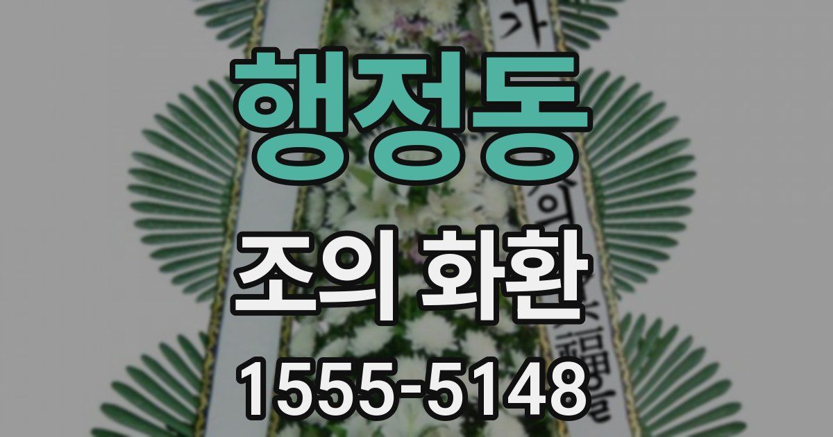 행정동 조의 화환