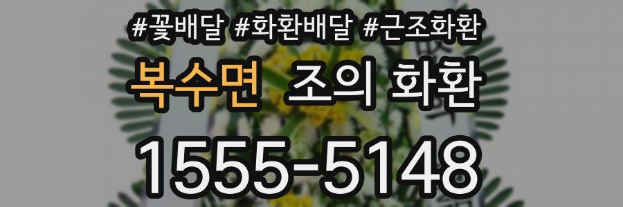 복수면 조의 화환