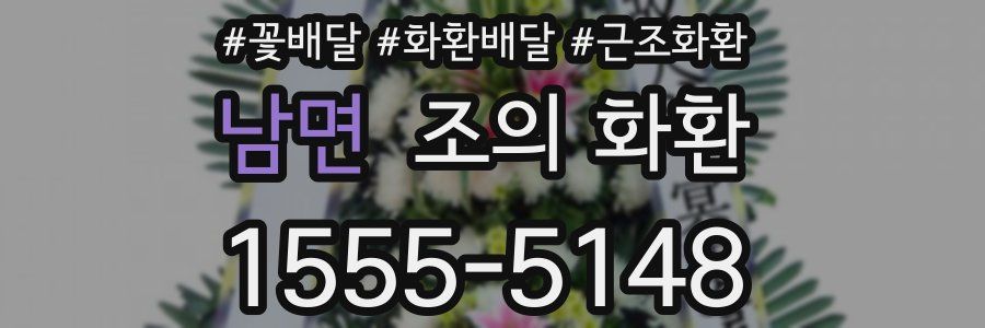 남면 조의 화환