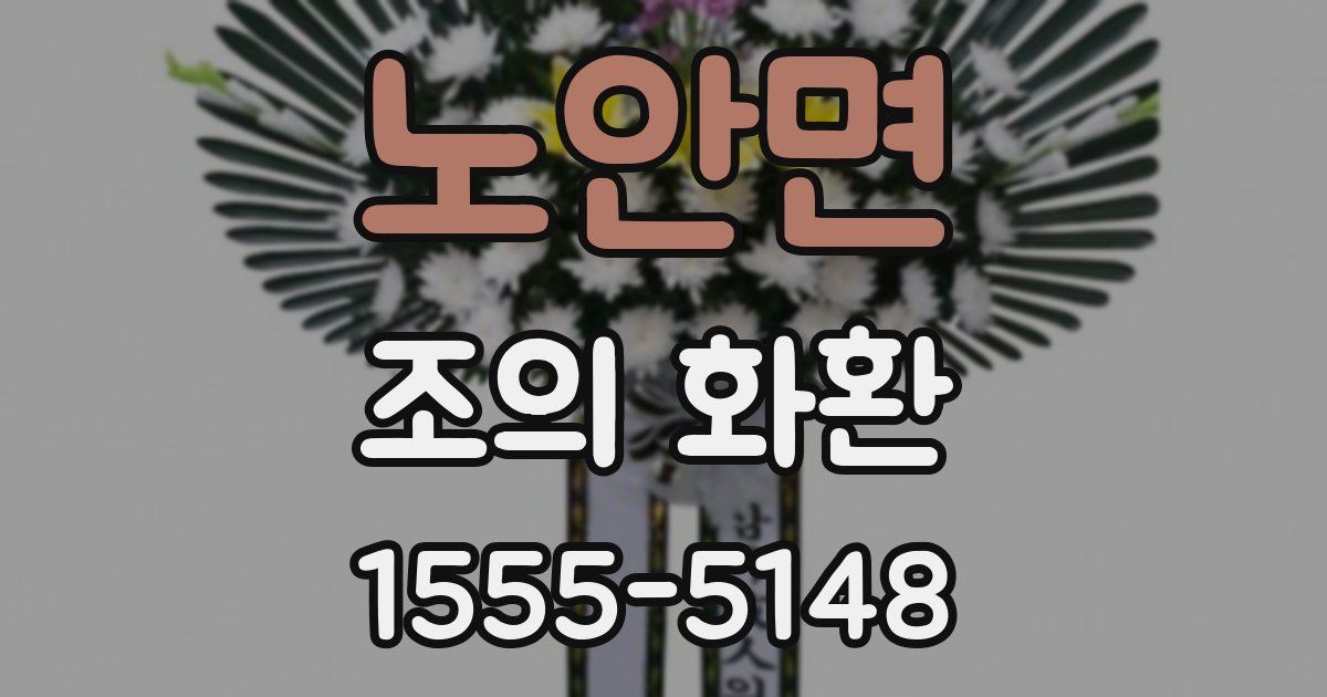 노안면 조의 화환