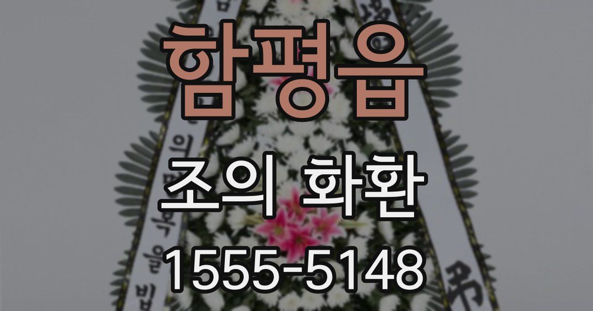 함평읍 조의 화환