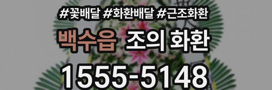 백수읍 조의 화환