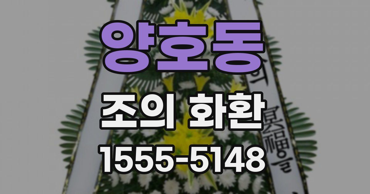 양호동 조의 화환