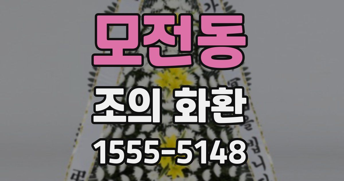 모전동 조의 화환