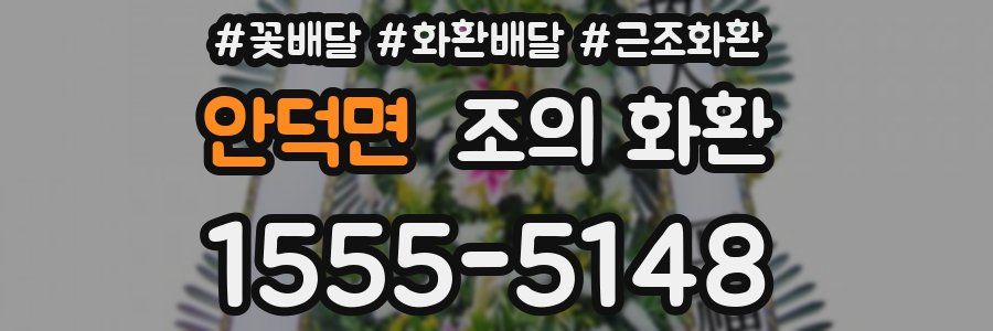 안덕면 조의 화환