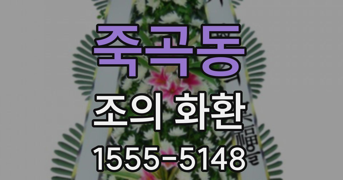 죽곡동 조의 화환