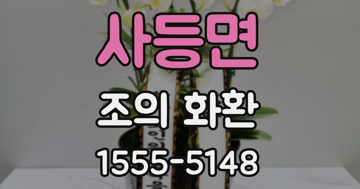 사등면 조의 화환