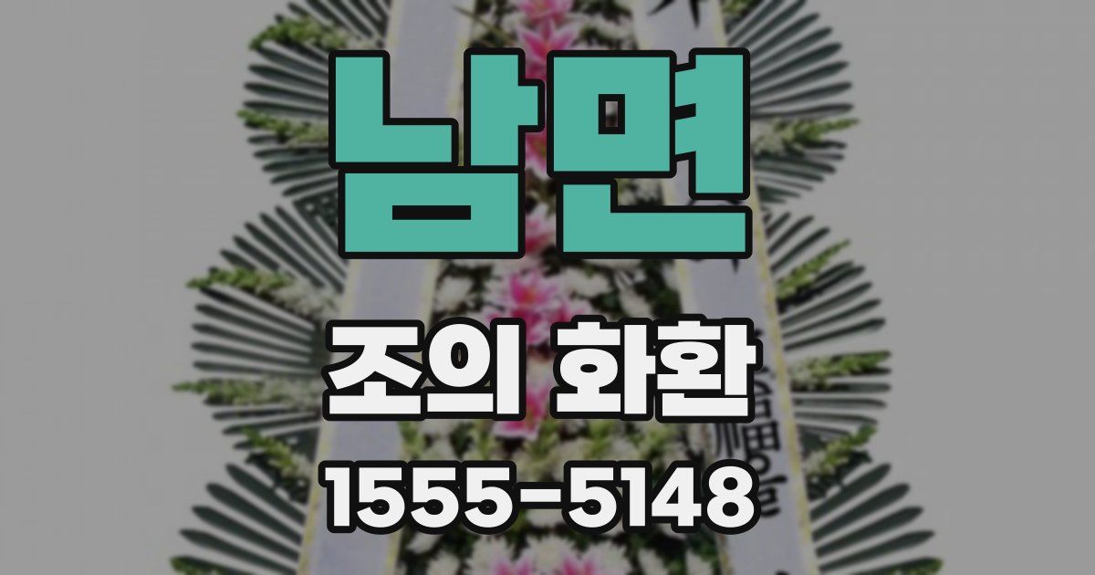 남면 조의 화환
