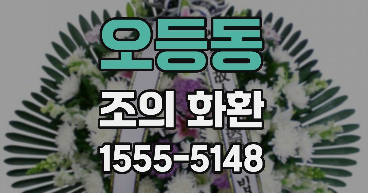 오등동 조의 화환