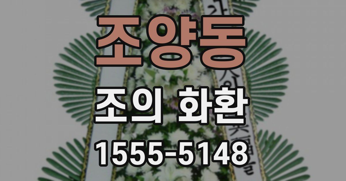 조양동 조의 화환