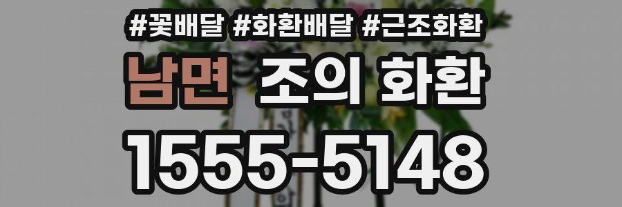 남면 조의 화환
