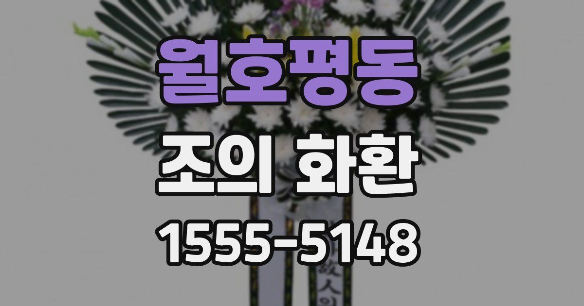 월호평동 조의 화환