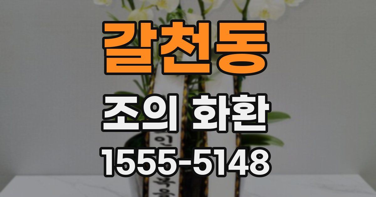 갈천동 조의 화환